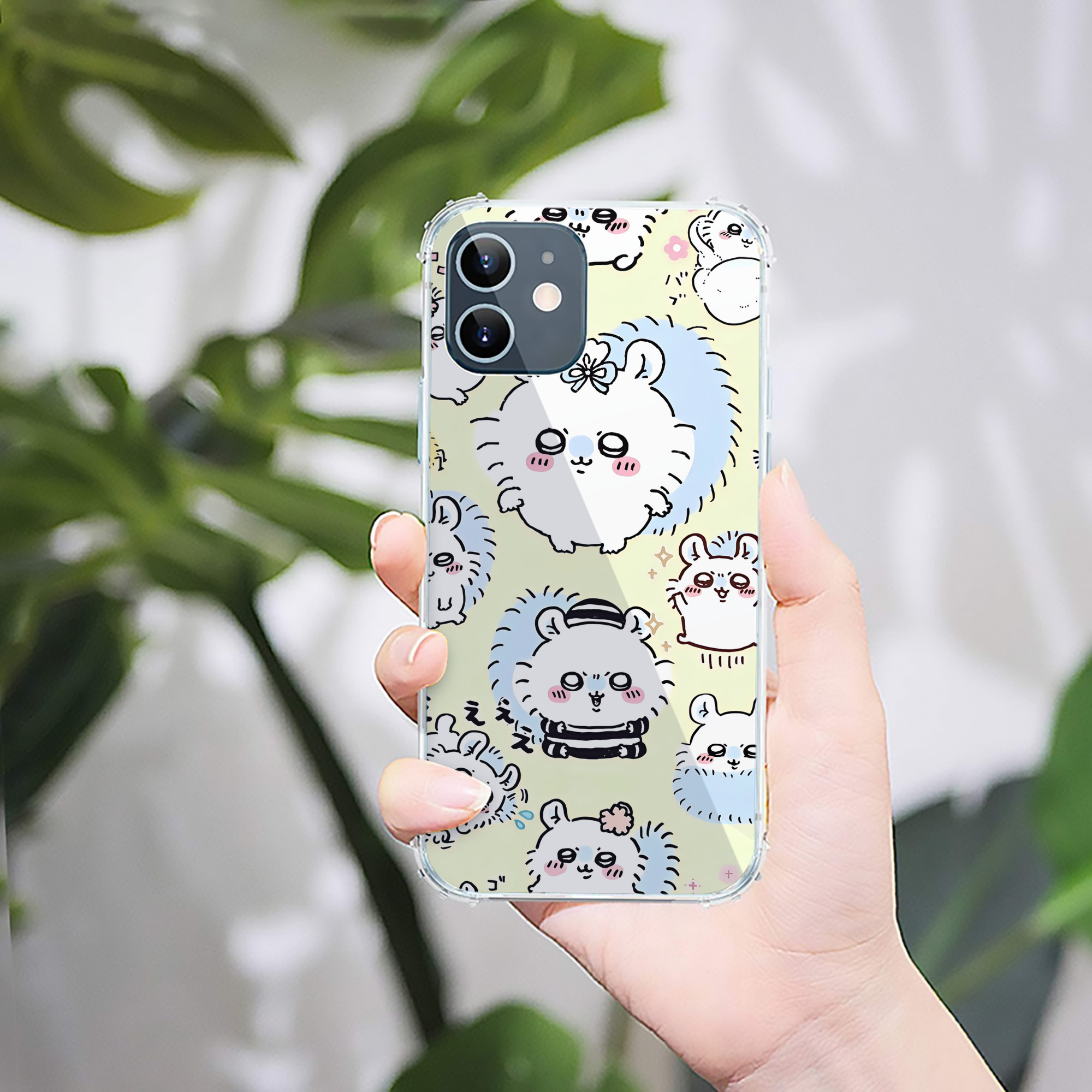 （画像用） ちいかわ Chii-kawa 【iPhone 12シリーズ対応】透明スマホケース（クリアソフトケース）